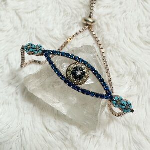Evil Eye Rhinestone 925 Bracelet